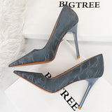BIGTREE Shoes Retro Women Pumps Pointed Toe Stiletto High Heels Women's Sexy Nightclub Shoes 2025 New Heels Shoes Female Pumps