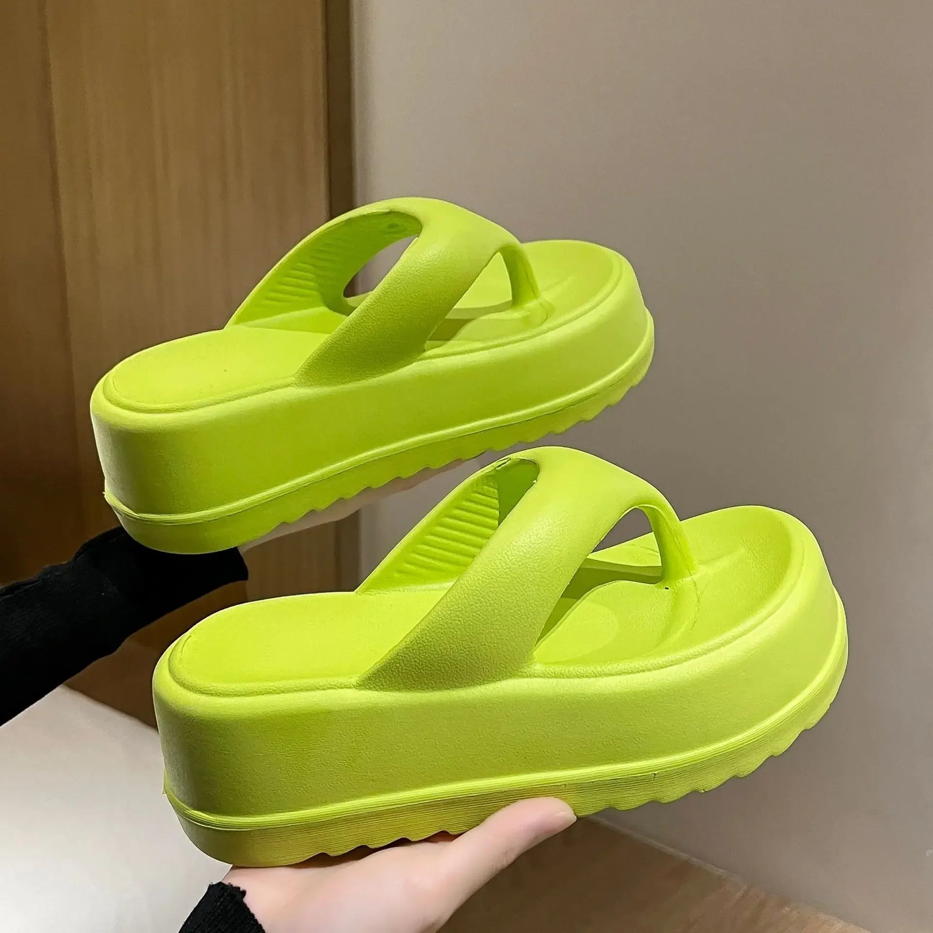 Women's Flip Flops Summer 2023 New In Platform Slippers EVA Casual Beach Slides Woman Comfort Female Flipflop Heeled Sandals