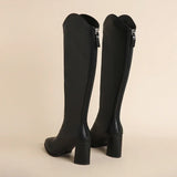 Autumn Winter Women Knight High Boots Fashion Pointed Toe Knight Long Booties Female Thick Heel Shoes