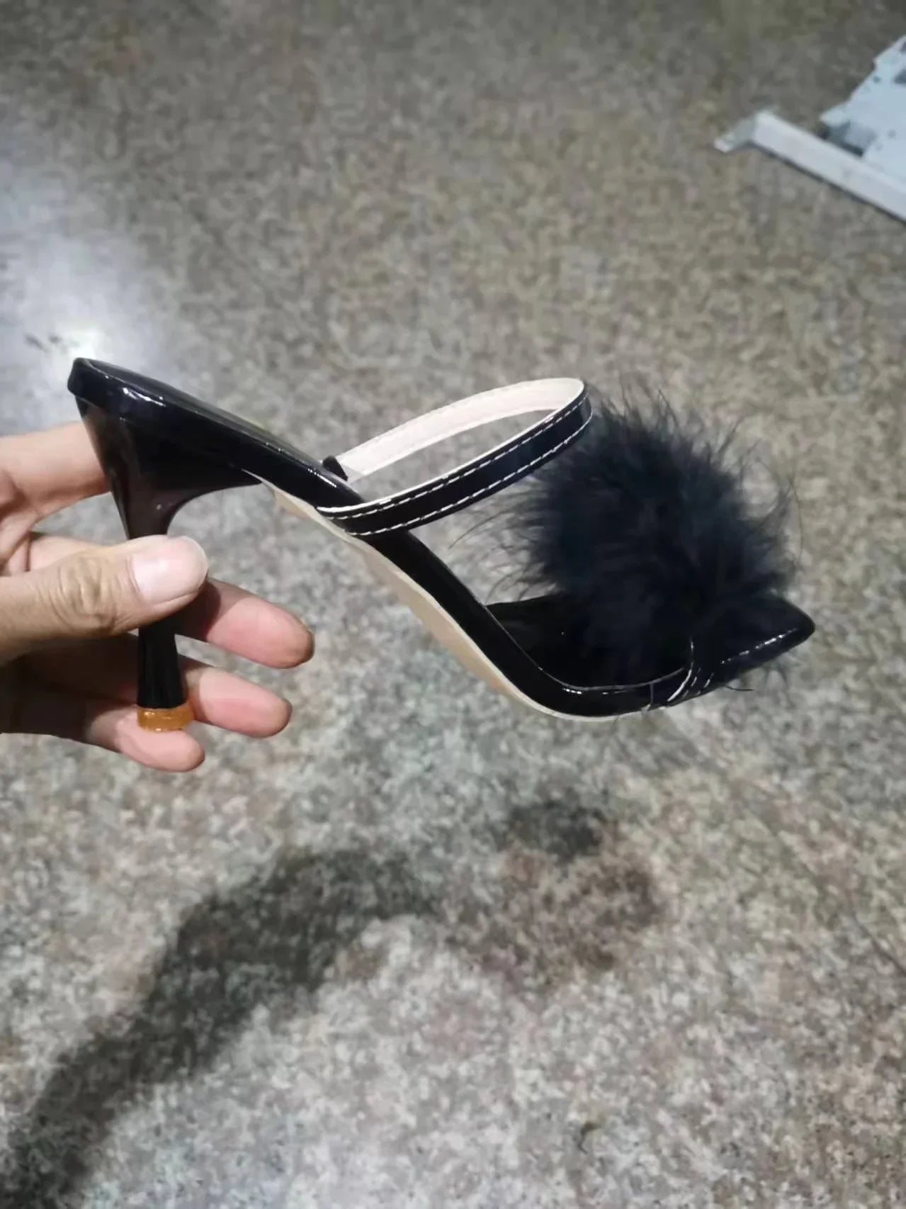 Clear PVC Transparent Pumps Slip-On Thin Heel High Heels Point Toes Womens Party Shoes Nightclub Pumps White Size 36-43