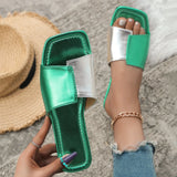 Luxury Designer Sandals 2024 Summer New Color Blocking Beach Slippers Outdoor Casual Women's Shoes Zapatos Mujer Slippers Women
