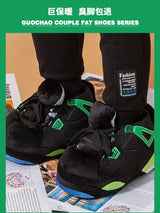 Unisex Winter Warm Home Slippers Women/Men One Size Sneakers Lady Indoor Cotton Shoes Woman House Floor Sliders Ladies Slippers