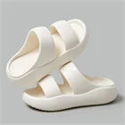 Sweet Women's Fashion Thick EVA Slippers Summer Men Indoor Waterproof Soft Slides Adults Outdoor Candy Color Non-slip Flip Flops