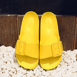 2024 New Summer Women Beach Light EVA Slipper Fashion Buckle Ladies Non-Slip Casual Outdoor Falt Sandals Female Flip Flops