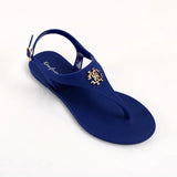 2023 New Summer Women's 、 Fashion Sandals Open Toe Jelly Flip Flops Non-slip Buckle Flat Sandals All-match Women's Sandals