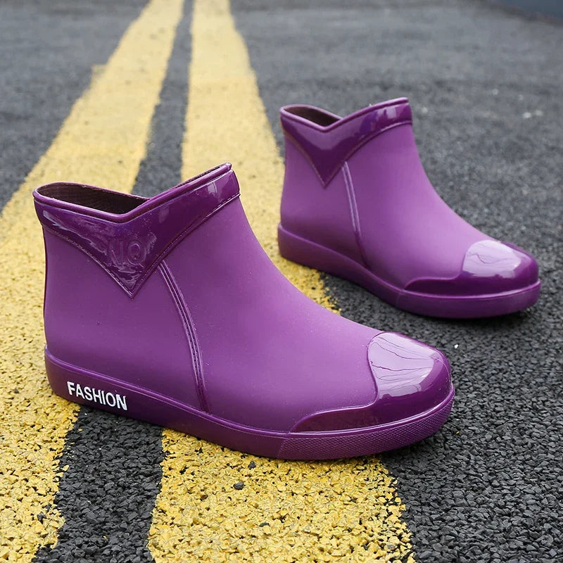 Adult， Women's， Fashionable， Wear-resistant ，Rain Boots ，Women's Four-season Outdoor Waterproof Shoes Women's Rubber Shoes Sweet