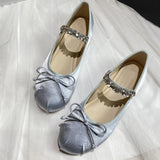 Women Flats Mary Janes 2025 Casual Rhinestones Spring Fashion Female Shoes Ballet Flat Slides Ladies Outside Sandals Footwear