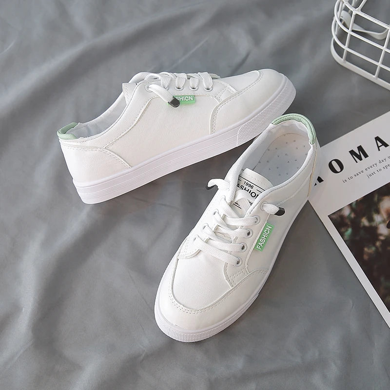 Women Sneakers  Vulcanize Shoes Spring Autumn Breathable Flats Solid Color Mesh Shoes Young Woman Casual White Shoes