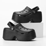 Super High Heels Wedges Clogs Women Mules 2024 New Chunky Platform Sandals for Women Summer Beach Thick Bottom Slippers Slides