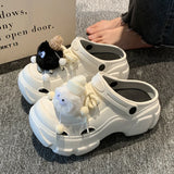 Winter Summer Clogs Outdoor Waterproof Platform Women Slipper Beach Slides Beard Black Designer Sandals with Charms Graden Shoes