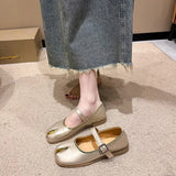 Novelty Split Toe flat shoes woman quality leather mary janes Japanese style trotters flats ankle bele Tabi ninja loafers women