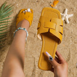 Women's non-slip flats, peep-toe beach sandals, sexy fashion design, new for summer 2023 zapatos de mujer