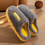 New Fashion Winter Couple Indoor Non-slip Mule Women Men Flip Flops Warm Fluffy Slippers Ladies' Home Slides Casual Cotton Shoes