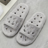 Hollow Out Bathroom Slippers Women Hole Quick Drying Anti Slip Shower Slides Woman Summer Super Light Soft EVA Home Slippers