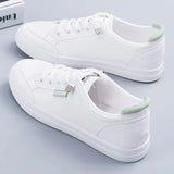 Women's sports shoes vulcanized Spring and autumn breathable flat solid color mesh shoes young women casual white shoes