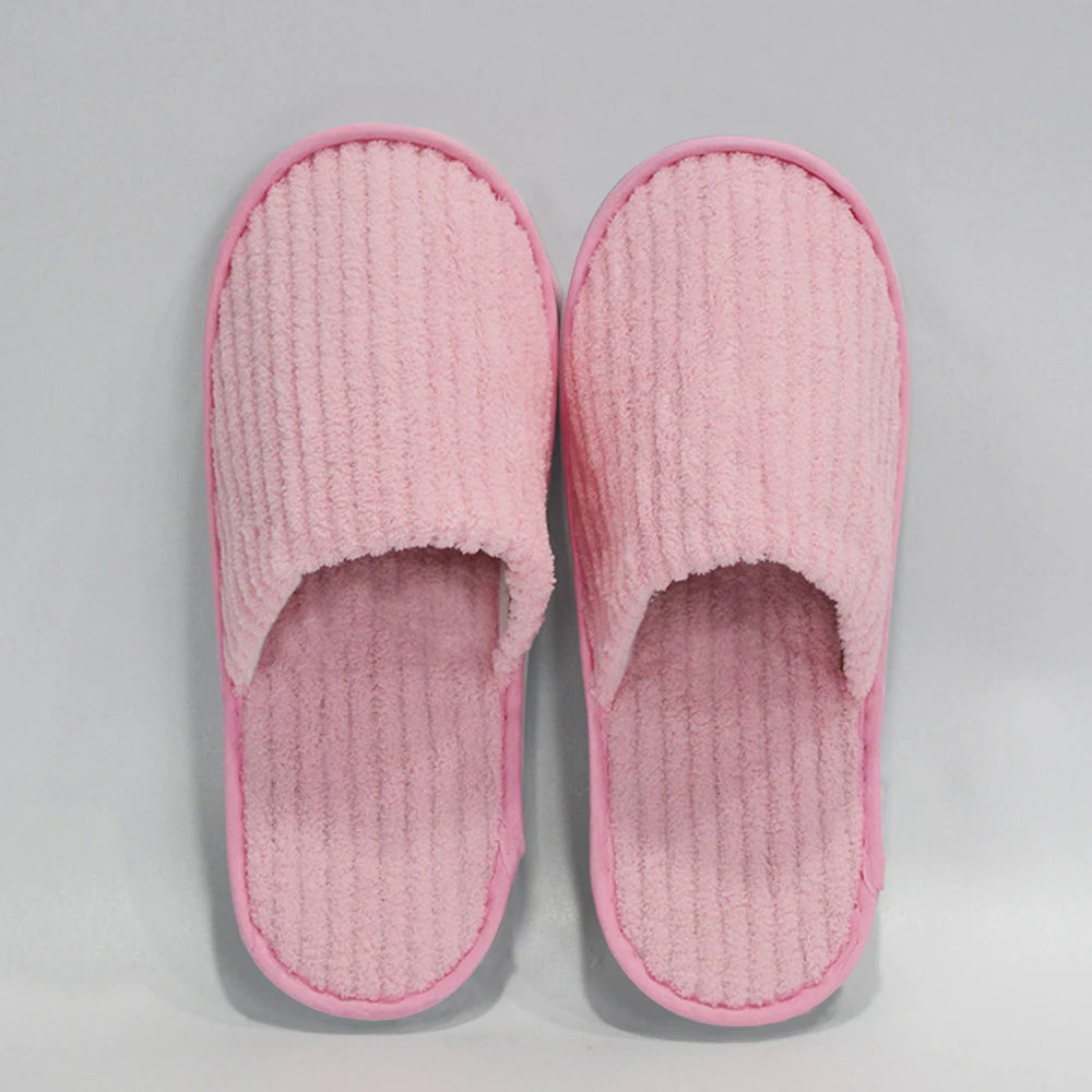 Winter Fur Slippers Women plush Home Shoes Hotel Flat Slippers Thick Fleece Indoor Slippers for Bedroom Non-Slip Silent Slides