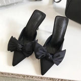 Sexy Butterfly Women's Shoes Bowknot Pumps Bow Pointed Toe High Heel Elegant Sandals Shallow Mouth Stiletto 2023 Ankle Stape