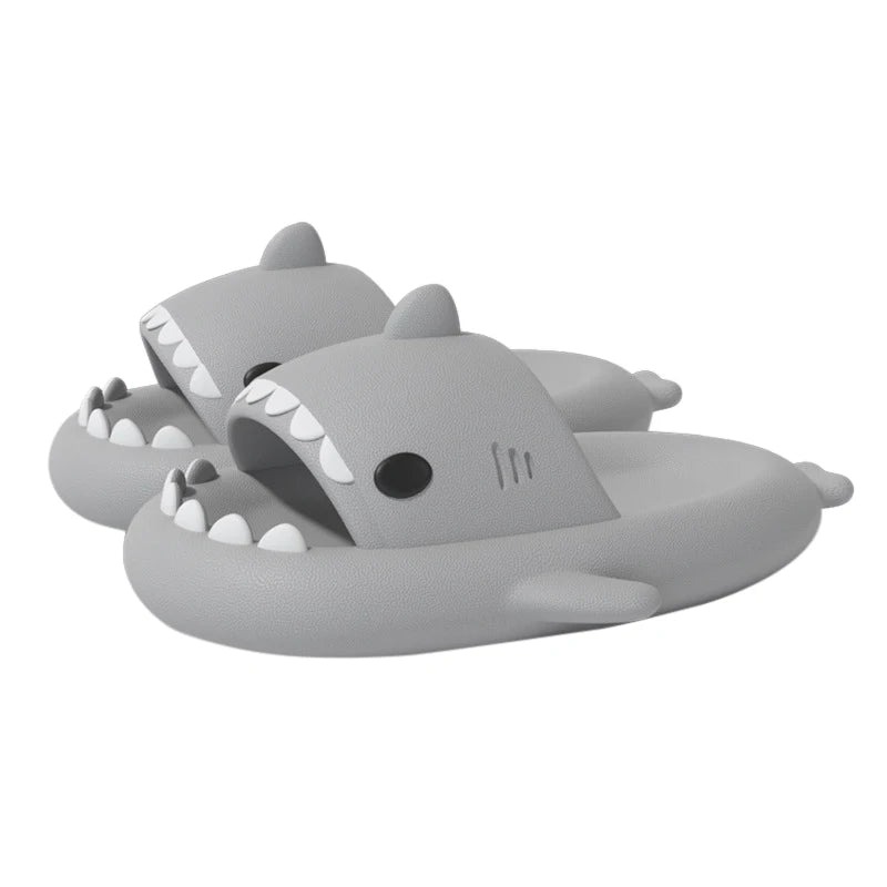 4CM Shark Slippers Women Fashion Slides Men Street Flip Flops Children's Cartoon Sandals Adults Indoor Bathroom Shoes