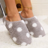 Women House Carpet Slippers Winter Cozy Fuzzy Soft Soles Shoes Love-Heart Indoor Silent Lightweight Living Room Cotton Sandals