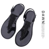 Women's Shoes Flip-flops Sandals for Woman Black Footwear Plastic with Low Heels Summer 2024 Crystal Pvc Wholesale Luxury Sale H