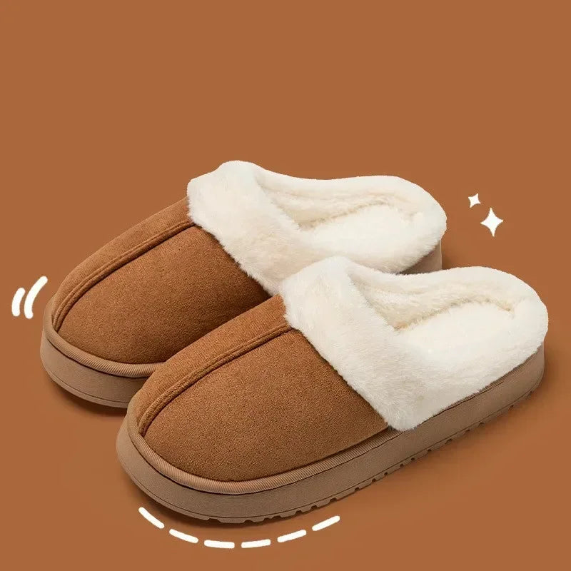 Soft and Comfortable Winter Slippers for Women with Plush Interior, Non-Slip Sole and Thick Bottom, Perfect for Indoor Wear