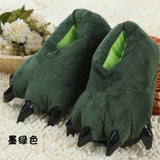 Cute Plush Toy Slippers Winter Animal Pajamas Stitch Tiger Dinosaur Paw Cartoon Warm Home Slippers Women Winter
