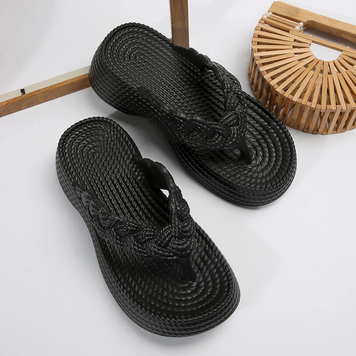Women Slippers Platform Wedges Flip Flops Summer Casual Cozy Slides Designer Beach Dress Sandals 2024 Fashion Sport Women Shoes