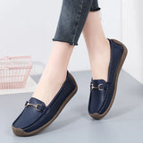 2024 neue Frauen Schuhe Wohnungen Leder Mokassins Turnschuhe Frau Casual Schuhe Slip-on Loafers Weibliche Boot Schuhe Große Größe 44