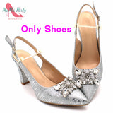 Fuchsia Color Italian Classics Design African Women Shoes and Bag Set High Quality with Shinning Crystal for Wedding Party