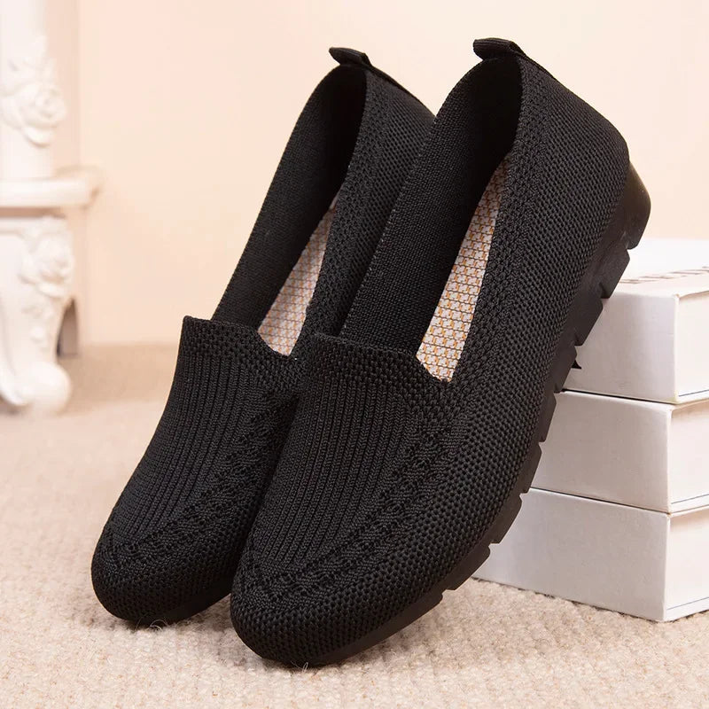 Casual Shoes Women's Summer Mesh Breathable Flat Shoes Ladies Comfort Light Sneaker Socks Women Slip on Loafers Zapatillas Muje
