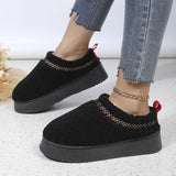 New ethnic style lace hairy half tray foreign trade snow cotton slippers Thick bottom outer wear winter bag head half slippers