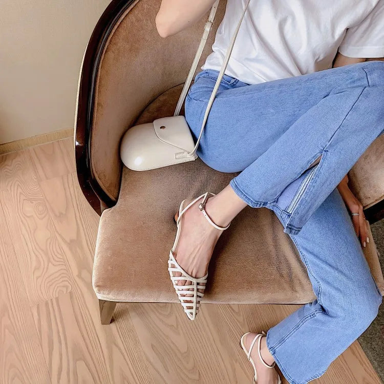 Pointed Toe Shoes Women's High Heels 2023 Fashion High Heels High Heels Summer Party Office Ladies Ladies Sandals Zapatos Mujer