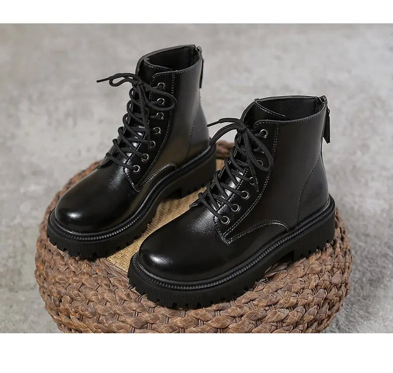 Med Heel Boots Women's Rubber Shoes Rain Flock PU Sewing Hoof Women's Rubber Boots Rain Med PU Flock Sewing Hoof