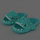 Christmas Halloween Shark Slippers Men's Women‘s Dark Flip-Flops Couples Festival Slides Adults Shoes