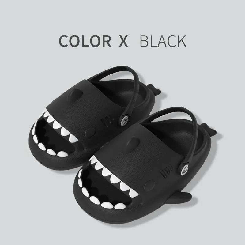 Women‘s Shark Band Slippers Summer Adults Men Indoor Bathroom Slides Couple Beach Flip Flops Anti-skid Thick Flat Shoes