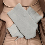 2024 Winter New in Black Leather Wader Boots Pointed Toe High Heels Pull on Knee High Boot Denim Luxury Design Women Down Shoes