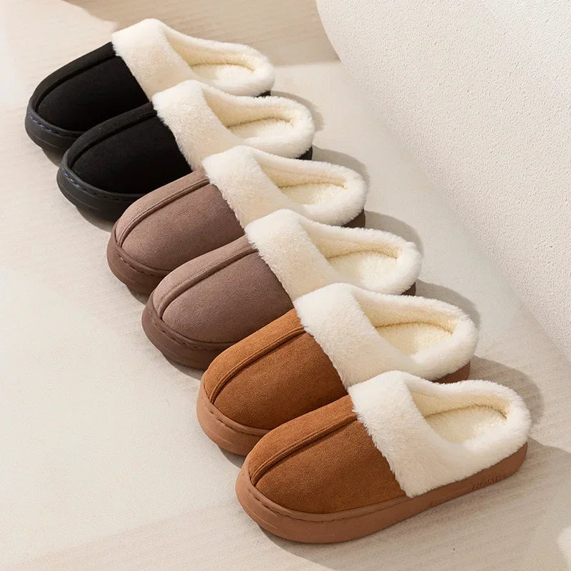 Soft and Comfortable Winter Slippers for Women with Plush Interior, Non-Slip Sole and Thick Bottom, Perfect for Indoor Wear