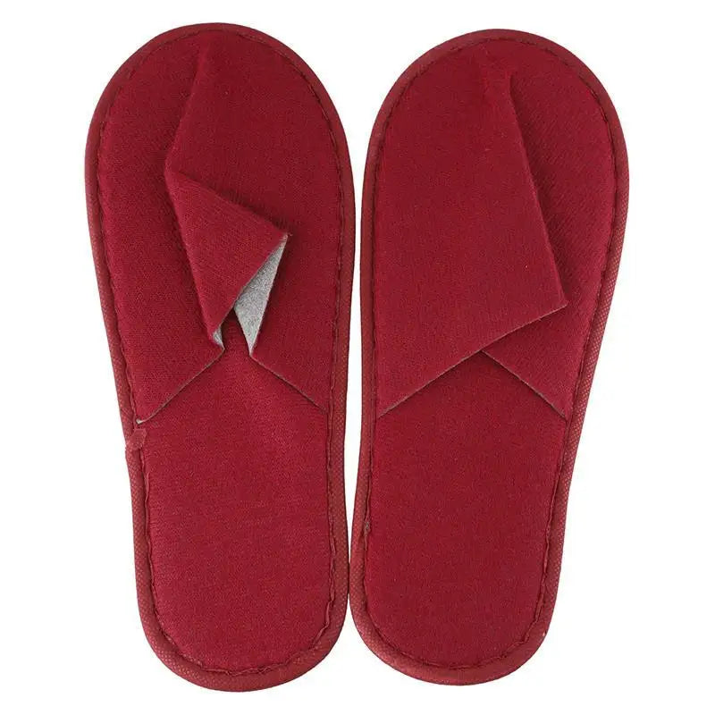 1Pair Indoor Simple Soft Slippers Portable Women Men Disposable Slippers Hotel Travel Spa Slides For Bedroom Flip Flop Non-slip