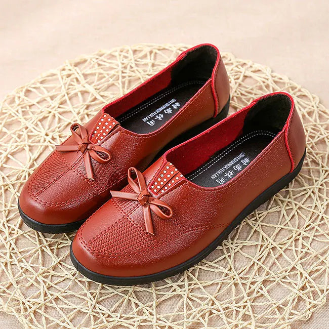 Cheap Shoes Women Leather Flats Female Flats Spring Shoes 2021 Classic Women's Loafers Casual Leather Shoes Mom Flats