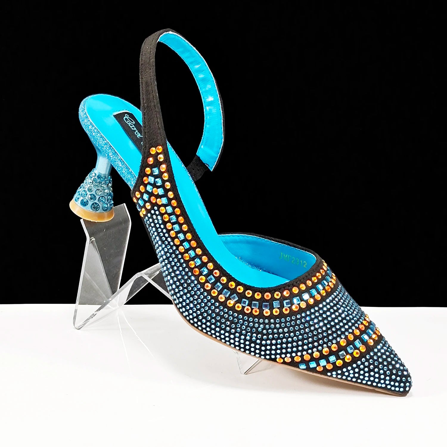 QSGFC 2024 New Designer Specials Italian Women Heels Shoes and Bag Set  Royal Green Color Comfortable With Rhinestone for Party