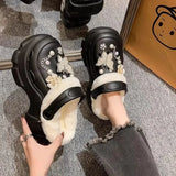 Winter Summer Clogs Outdoor Waterproof Platform Women Slipper Beach Slides Beard Black Designer Sandals with Charms Graden Shoes