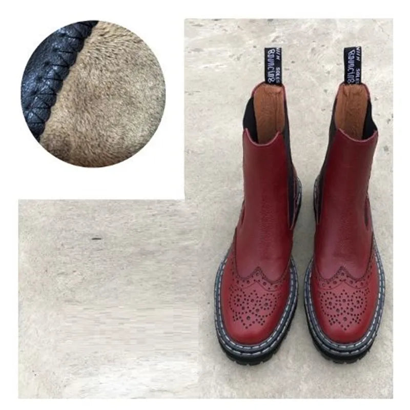 2022 autumn/winter leather round toe women boots ankle boots women's leather boot British style women shoes boots for women