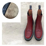 2022 autumn/winter leather round toe women boots ankle boots women's leather boot British style women shoes boots for women