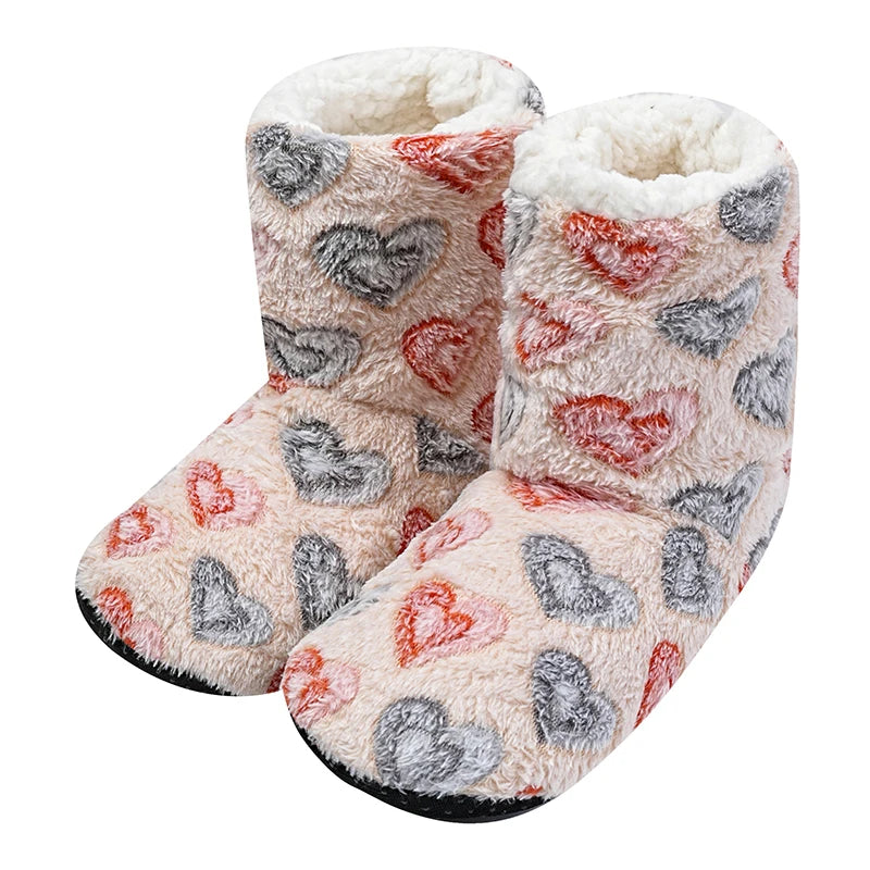 Autumn And Winter Adult Floor Socks Plus Velvet Thick Cotton Shoes Men And Women Warm Floor Boots Indoor Warm Cotton Shoes