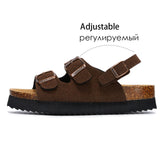 Slippers Woman Double Buckle Casual 4cm Thick Bottom Classic Brand Women Slippers