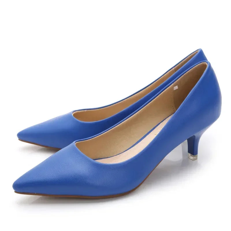 Professional High Heels Women Pointed Shallow Mouthed Single Shoes Black Slim Heeled Flight Attendant Formal Work Shoes Pumps