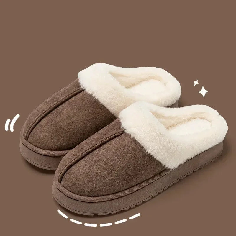 Soft and Comfortable Winter Slippers for Women with Plush Interior, Non-Slip Sole and Thick Bottom, Perfect for Indoor Wear