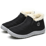 Women Boots Women's Winter Boots For Snow Botas Mujer Slip On Ankle Boots With Fur Winter Shoes Women Keep Warm Short Boot Black