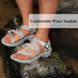 GOLDEN CAMEL Women's Arch Support Sandals Waterproof Hiking Sandals Water Beach Sandals Adjustable Lightweight Athletic Sandals