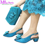 2024 Neutral Style Italian Women Design Shoes Matching Bag in Golden Color High Quality Mature Sandals for Wedding Dress